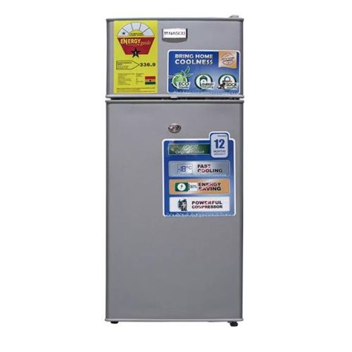 Nasco NASF2-90FL Double Door Table Top Fridge – 65 Liters – Silver